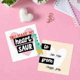 Mini Highlighted Text Valentine'S Day Cards / 60 Adorable Colorful Animal Pun To From Happy Valentine'S Day Cards / 3.5" X 3.5" Flat Double Sided Cute Love Day Classroom Card Pack / Made In The Usa