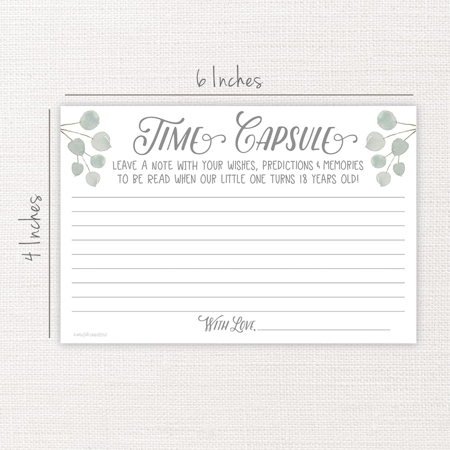 Time Capsule Message Cards (50 Count) - Baby Shower Or 1St Birthday Game Activity