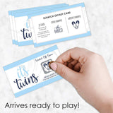 Big Dot of Happiness It’s Twin Boys - Blue Twins Baby Shower Game Scratch Off Cards - 22 Count