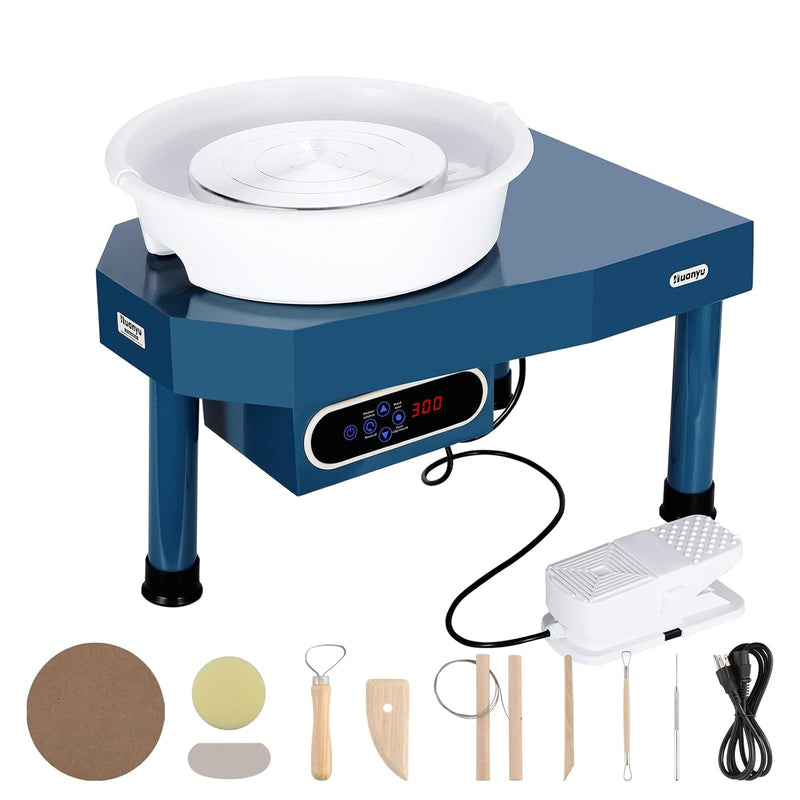 Pottery Wheel Ceramic Machine 30Cm With Foot Pedal & Lcd Screen, Elect