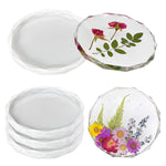 4 Pack Coaster Molds - Diamond Edge Crystal & Round Geode Silicone Molds For Epoxy Resin Casting