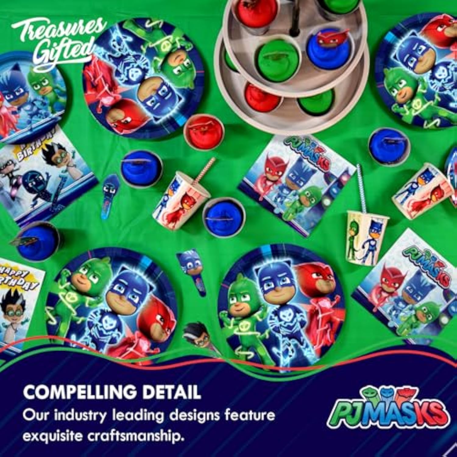 24pk Official PJ Masks Balloons — Licensed Latex Birthday Party Decorations