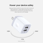 2-Pack USB Wall Charger, 2.1A Dual Port Quick Charger for iPhone & Samsung