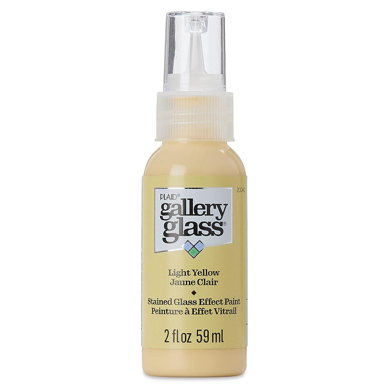Gallery Glass, Light Yellow Stained Glass 2 fl oz Brilliant Smooth Finish Paint, Perfect for Easy to Apply DIY Arts and Crafts, 20041
