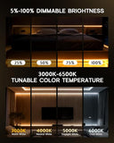 16.4FT LED Neon Rope Strip Lights Dimmable Waterproof Flexible Silicone Light for Kitchen Mirror Cabinet Decor