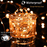 Fairy Lights Battery Operated, 8 Pack Orange Twinkle String Lights 20 Led 7Ft Waterproof For Bedroom Decor, Halloween, C