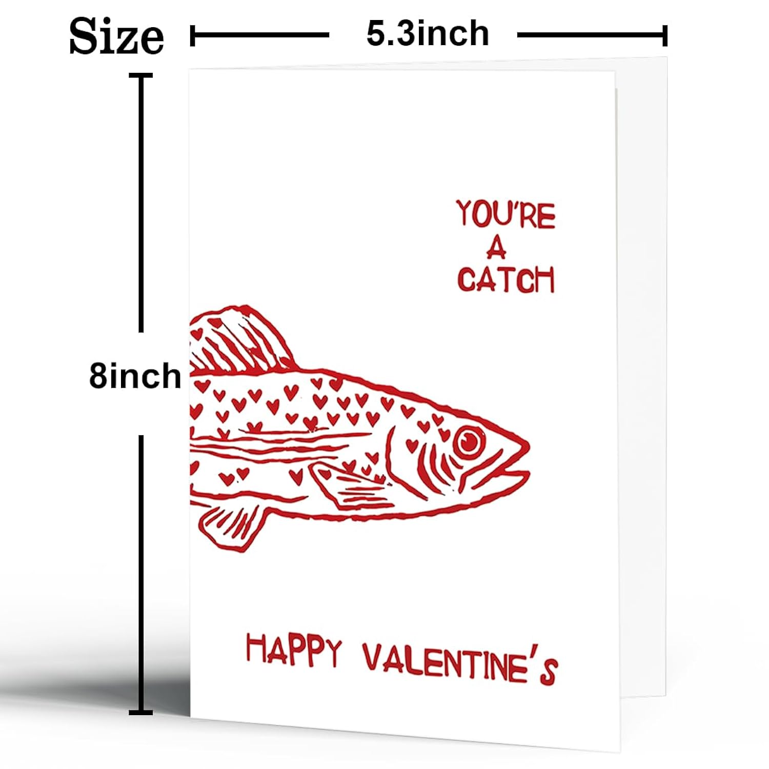 Fish Valentines Day Card For Him Her, Funny Valentines Day Gift For Husband Wife Boyfriend Girlfriends