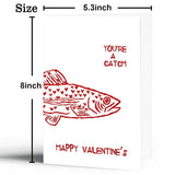 Fish Valentines Day Card For Him Her, Funny Valentines Day Gift For Husband Wife Boyfriend Girlfriends