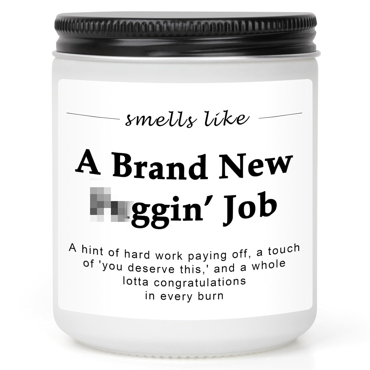 Job Promotion Candle Gifts For Women & Men – Congratulations Gift For Her & Him, New Job Soy Wax Scented Candle, Funny Office Gift For Friend, Coworker, Work Bestie (New Job)