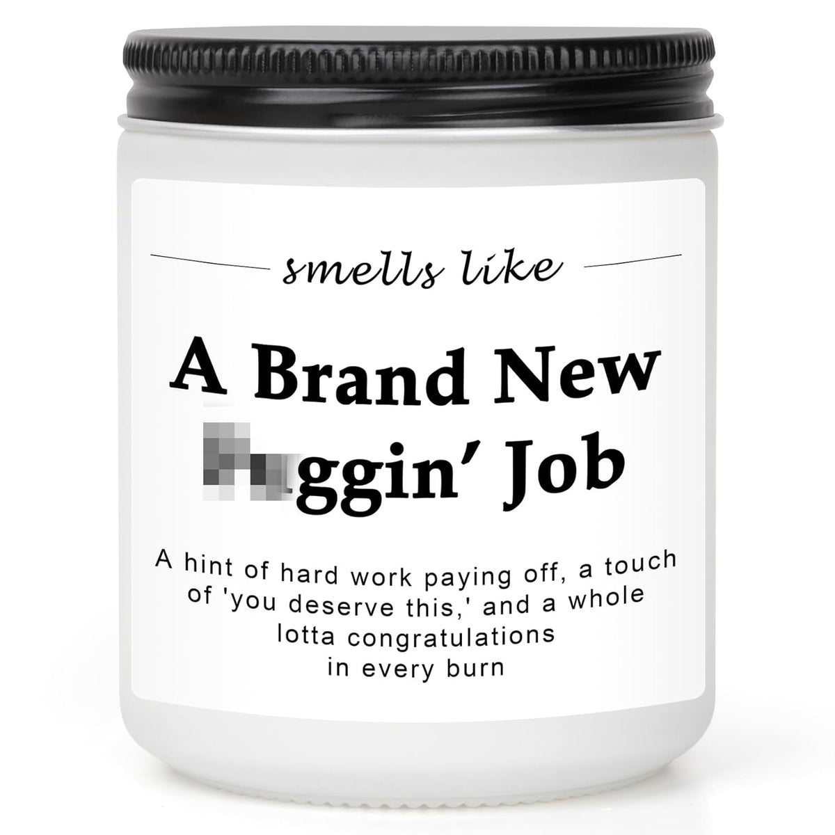 Job Promotion Candle Gifts For Women & Men – Congratulations Gift For Her & Him, New Job Soy Wax Scented Candle, Funny Office Gift For Friend, Coworker, Work Bestie (New Job)