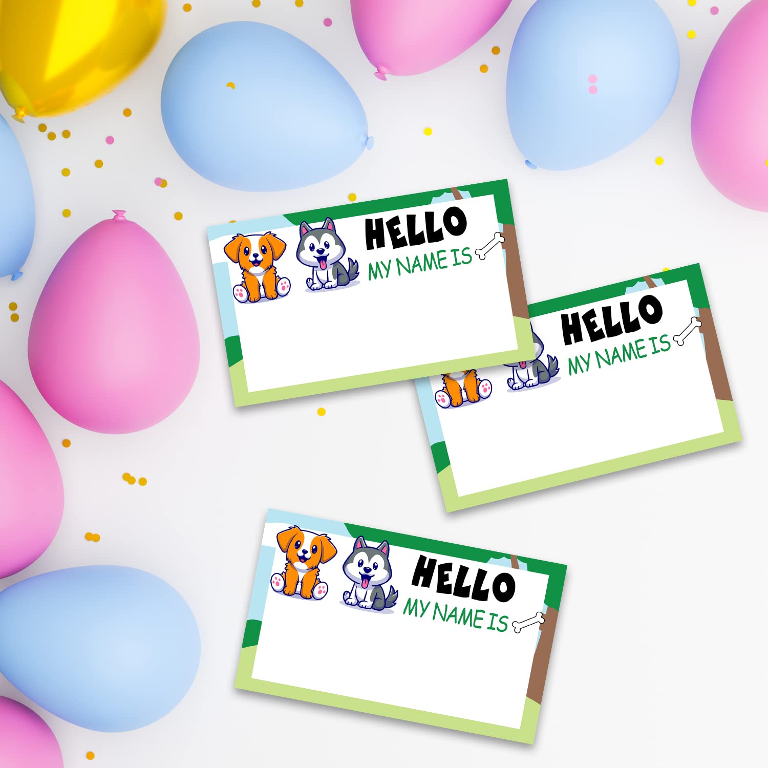 What'S Your Puppy Name Game, Puppy Birthday Party Sign For Boys And Girls, Holiday Activity, Birthday Game For Kids And Adult Parties (1 Puppy Theme Sign And 30 Name Tag Stickers)