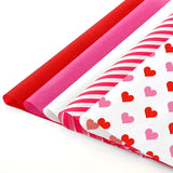 120 Sheets Valentine'S Day Tissue Paper Red Pink White Heart Stripe Gift Wrapping Paper Decorative Art Paper For Bridal Shower Wedding Party Diy Crafts, 14 X 20 Inch