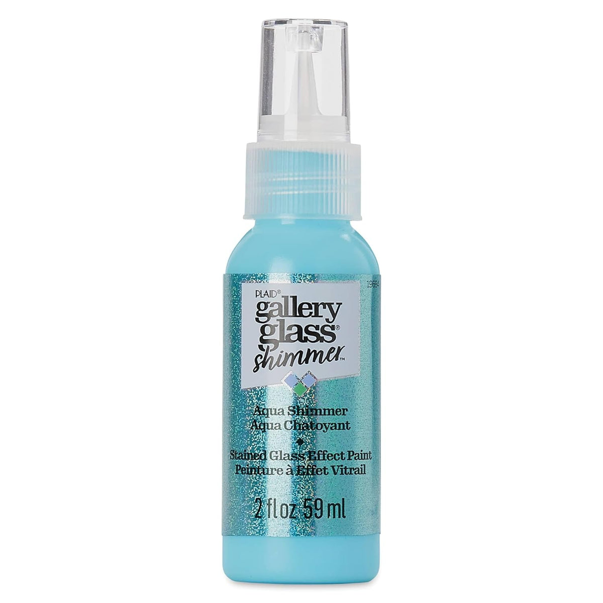 Gallery Glass Aqua Stained Glass 2 fl oz Brilliant Shimmer Finish Paint, Perfect for Easy to Apply DIY Arts and Crafts, 19684