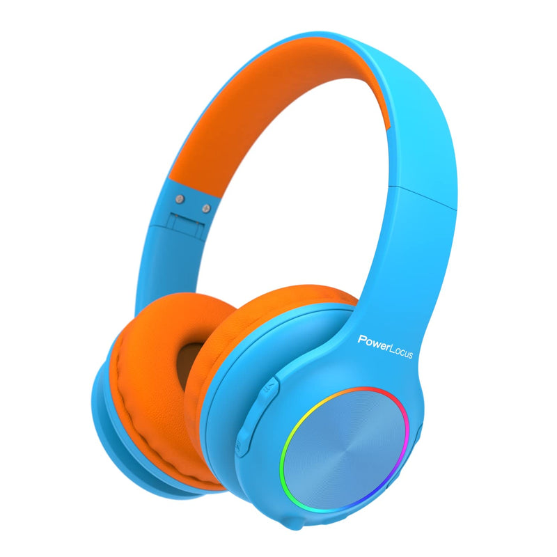 PowerLocus Kids Headphones, Bluetooth Headphones Over Ear for Kids with LED Li