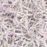 - 1Lb Crinkle Cut Paper Shred Filler Recyclable Gift Wrap Confetti Raffia Grass Shiny Shred Paper For Easter Baskets Filler Creative Eggs Decor(Diamond White)