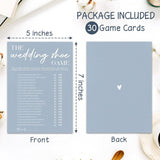 Wedding Shoe Game Bridal Shower Games - 30 Pcs Blue Wedding Game Cards - Newlyweds Games, Engagement, Mr & Mrs, Bridal Shower Party Favor & Decorations - A05