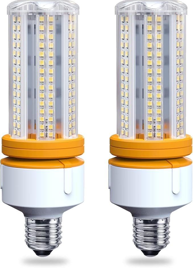 LED Corn Light Bulb 2 Pack 60W 600W Equivalent 7500 Lumens E26 Cool Daylight Indoor Outdoor High Brightness