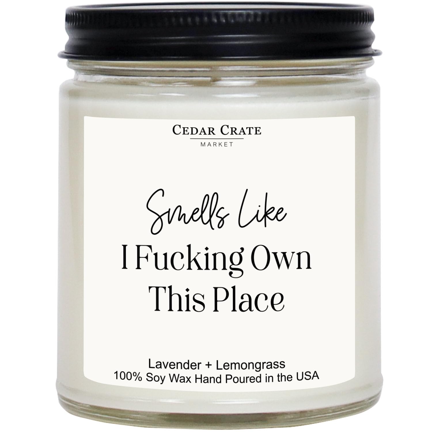 Housewarming Gifts New Home – Funny New Homeowner Candle For Women & Men, First Apartment Essentials, Closing Gift For Home Buyers – Lavender + Lemongrass Soy Candle, Made In Usa