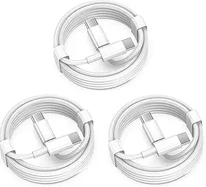 3 Pack 6FT USB C to USB C 60W Fast Charging Cable for iPhone 17 16 iPad MacBook