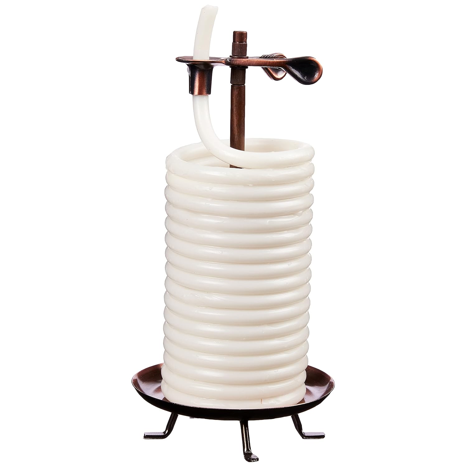 Candle by The Hour 20559BW Vanilla Scent Beeswax Candle, White, 80 Hour