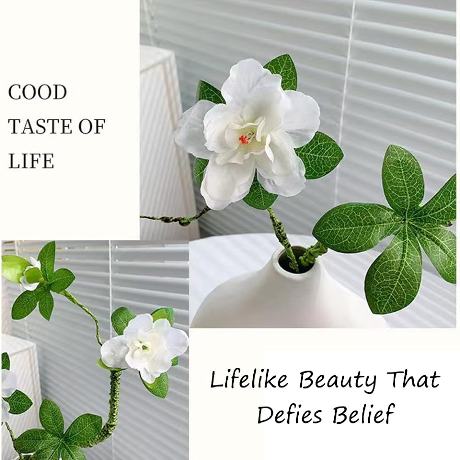 Artificial Plants Greenery Stems, Long Stems Azaleas False Flower,Plastic Plants Floral Artificial Plants Flowers For Diy Garden Home Decor Soft Shape