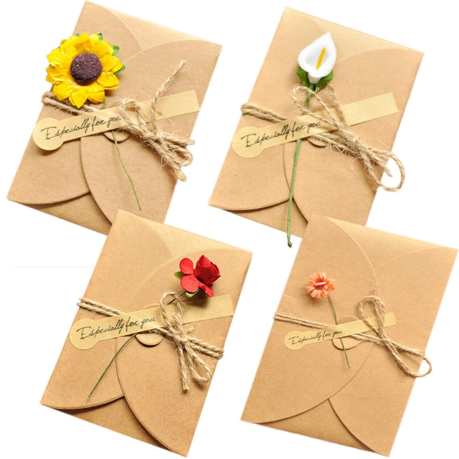Flower Thank You Card 12 Pack All Occasion Greeting Card Handmade Invitation Card With Envelopes