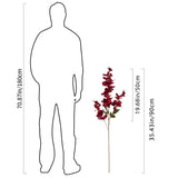 6Pcs 35.43'' Red Delphinium Artificial Flower Faux Larkspur Silk Flowers Long Stem Blossoms Flowers For Tall Vase Floral Arrangements Home Table Wedding Decor(Red)