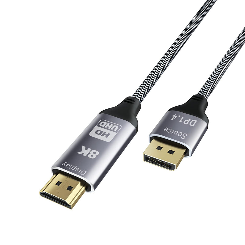 CableDeconn DisplayPort 1.4 to HDMI 2.1 8K Cable 2 m Converter 8K @ 30Hz 4K @