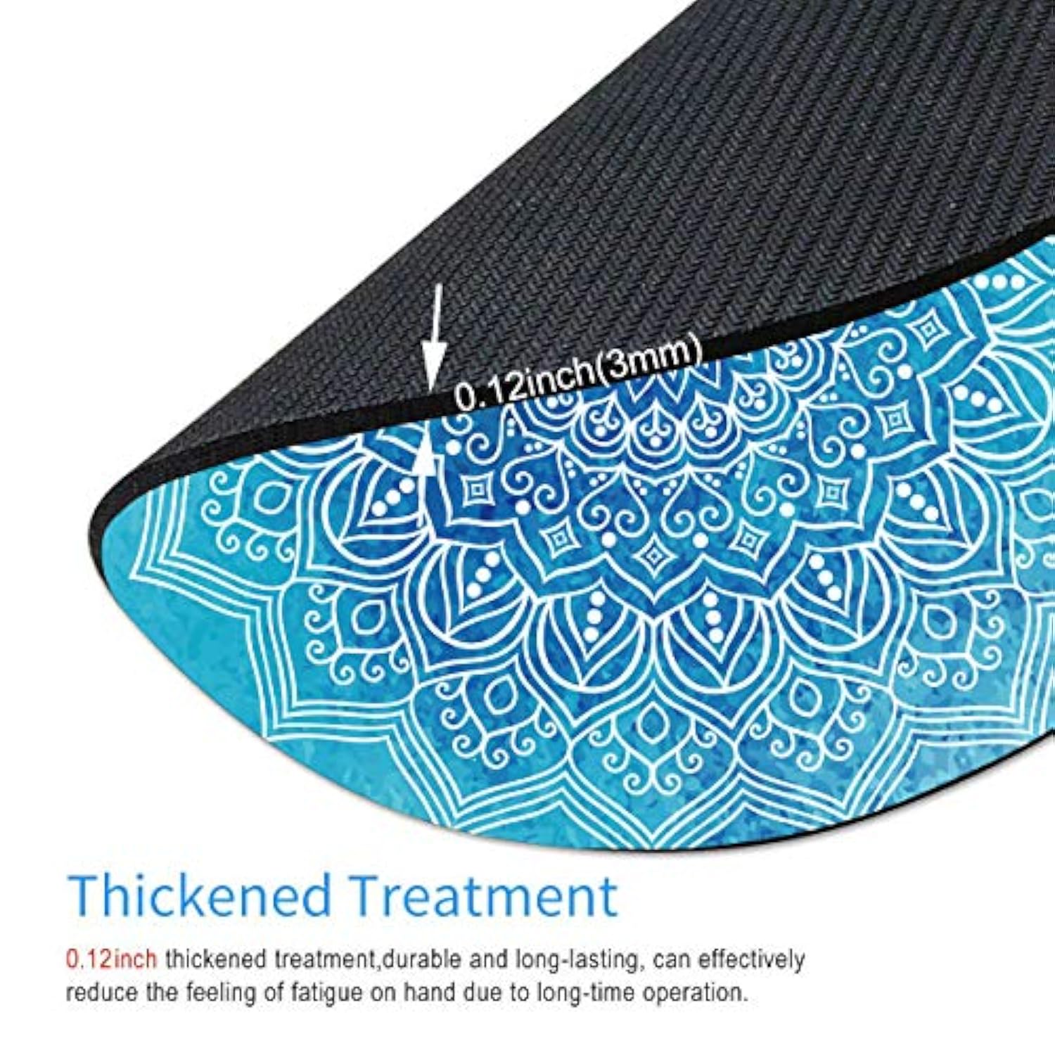 Watercolor Mandala Mouse Pad Round Mat Size 7.9 X 7.9 X 0.12 Inch