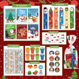 Christmas Party Favors For Kids, 168 Pcs 24-Pack Stationery Set For Stocking Stuffers, Themed Classroom Gift Exchange, Carnival Events, Class Reward Gifts And Prizes