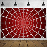 Spider Web Happy Birthday Banner Backdrop Superhero Party Decor Photo Props