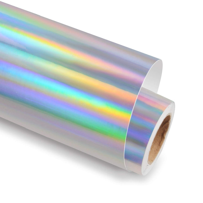 Holographic Vinyl Rainbow Glossy Silver Permanent Vinyl Adhesive Vinyl