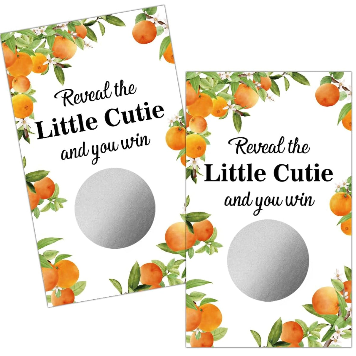 50 Pack Reveal The Little Cutie Theme Scratch Off, Neutral Boy Or Girl Event Theme Raffle Tickets, Birthday Party Game, Gender Reveal Activity, Little Cutie Scratch Off