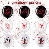 45 Pack Scary Halloween Balloons 12 Inch Bloody Latex Zombie Vampire Party Decor
