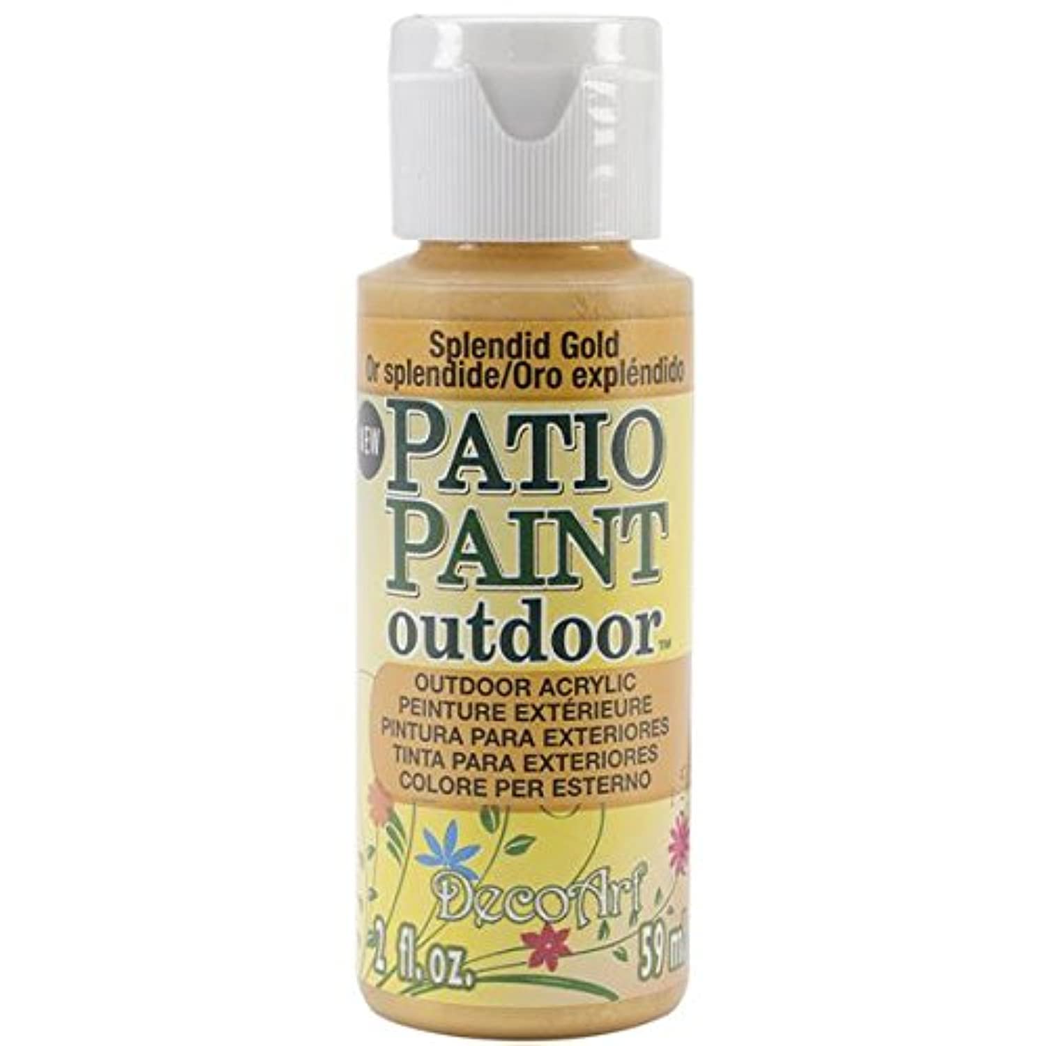 DecoArt Patio Paint, 2-Ounce, Splendid Gold