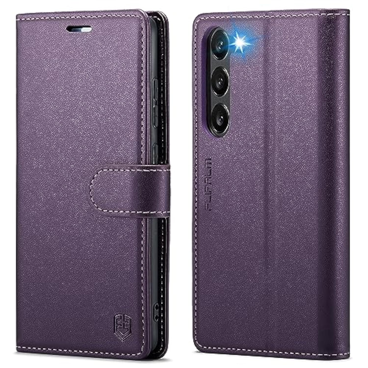 Wallet Case For Samsung Galaxy S23, Rfid Blocking Credit Card Holder, Pu Leather Folio Flip Kickstand Protective Shockproof Cover For Samsung S23 (Purple)