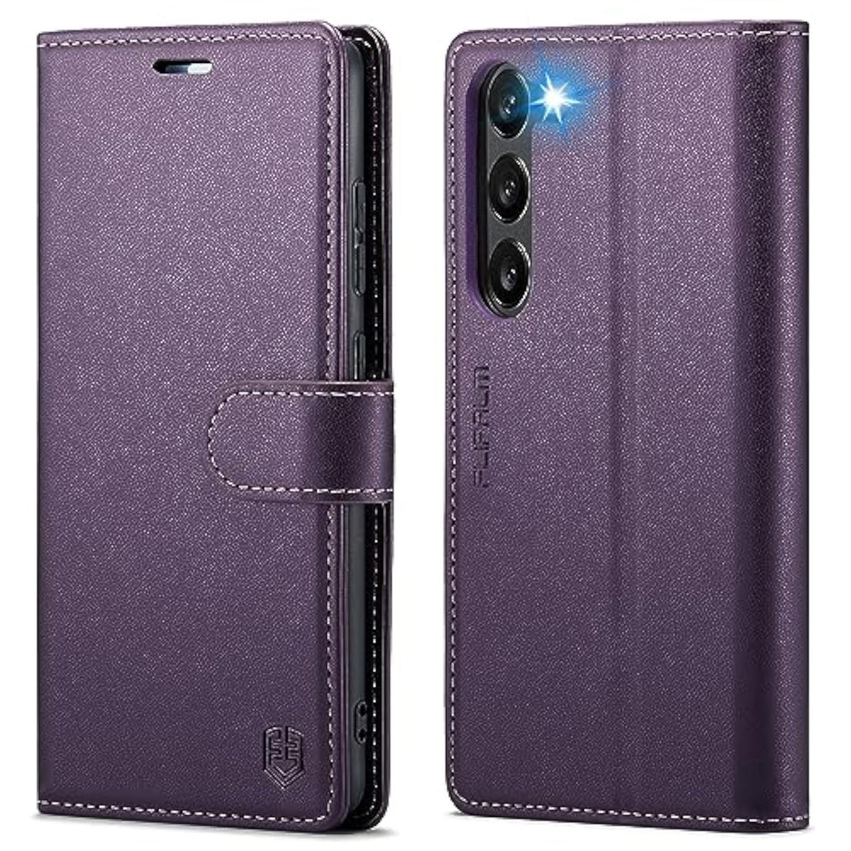 Wallet Case For Samsung Galaxy S23, Rfid Blocking Credit Card Holder, Pu Leather Folio Flip Kickstand Protective Shockproof Cover For Samsung S23 (Purple)
