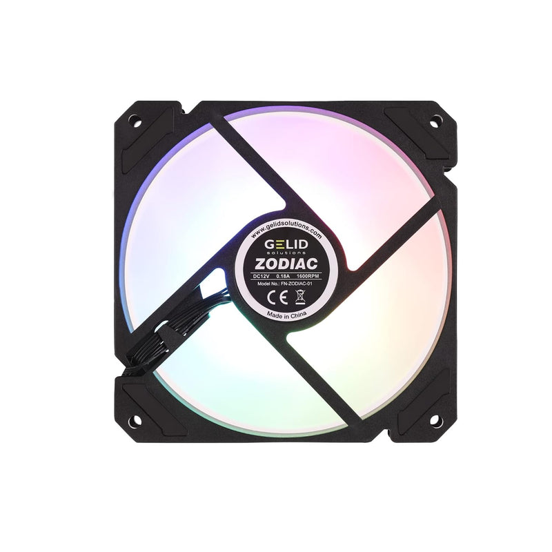 Zodiac 120Mm Dual Ring Argb Fan (Pack Of 1), 12 Argb Led, Addressable Rgb Cont