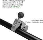 Handlebar Mount with 1" Ball, Fits 0.5"-2" Rails, Compatible with RAM Mounts