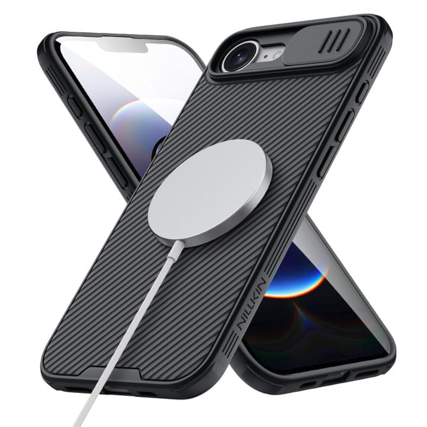 Magnetic MagSafe Case for iPhone 17E/16E, Upgraded Camera Cover with Shockproof Protection, Compatible with MagSafe, Slim Fit for iPhone 17E(2026)/16E(2025) 6.1 inch, Black