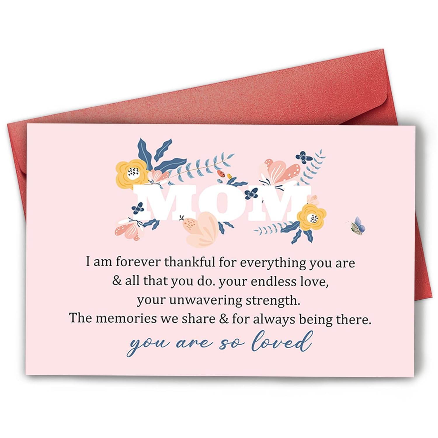 Sentimental Mother’S Day Card For Mom, Funny Love Card For Mother, Birthday Card From Daughter Son, I Am Forever Thankful For Everything You Are & All That You Do