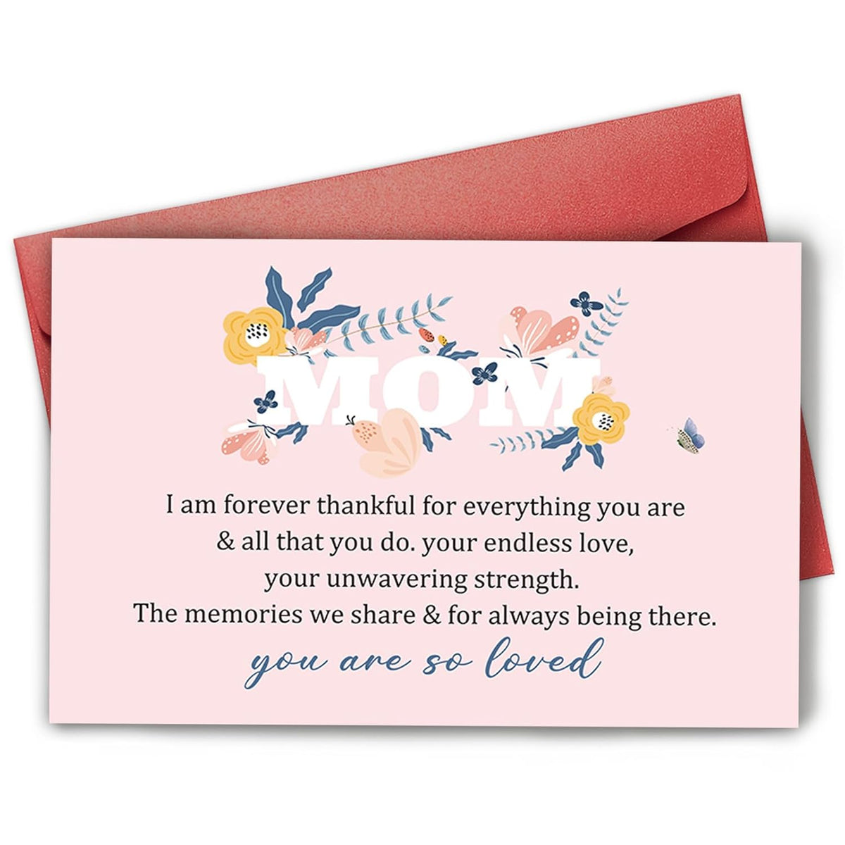 Sentimental Mother’S Day Card For Mom, Funny Love Card For Mother, Birthday Card From Daughter Son, I Am Forever Thankful For Everything You Are & All That You Do