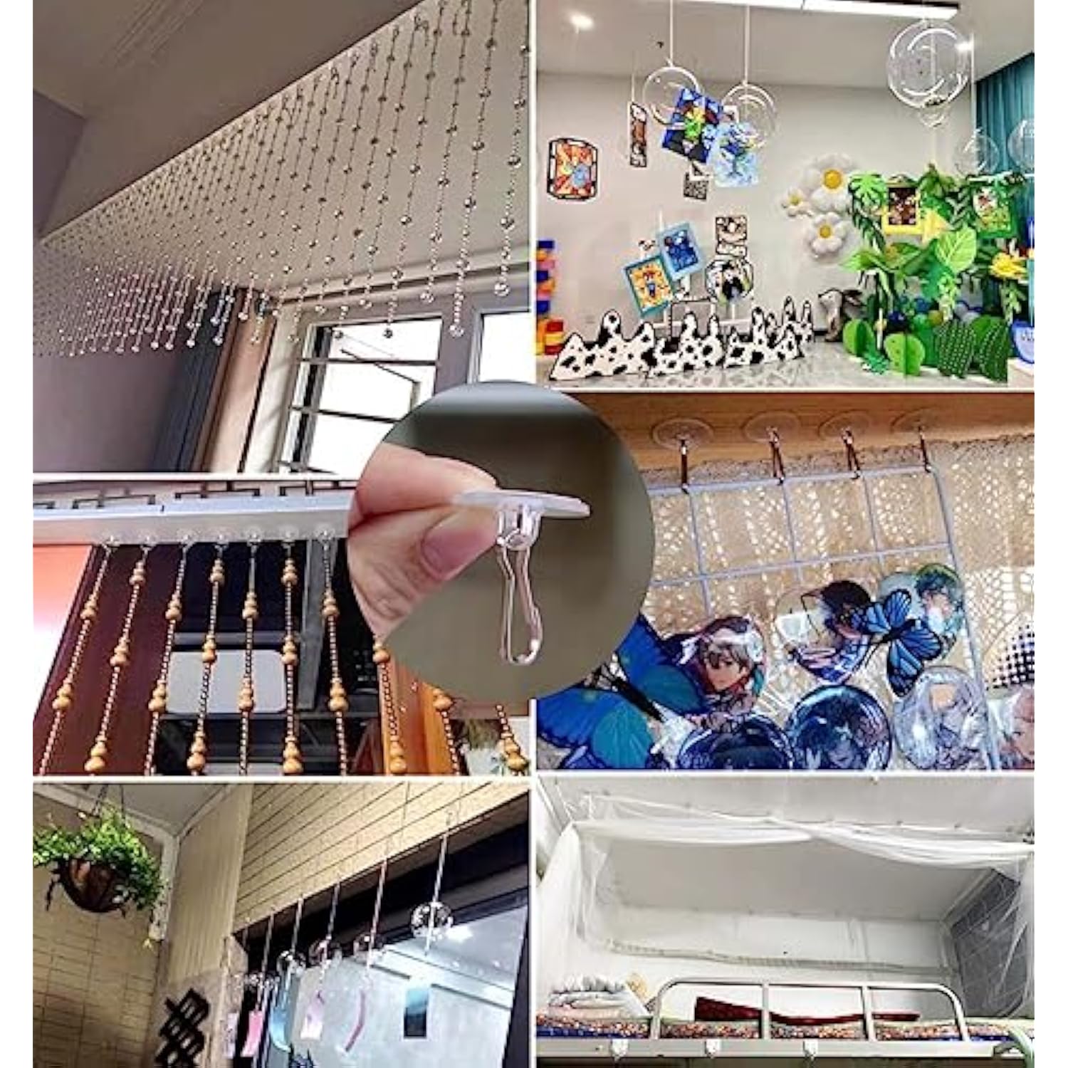 40 Pack Self Adhesive Wall Hook Sticky Ceiling Hooks Small Disc Sticker Hanger For Christmas Festival Wedding Decorations Baloon Storage Display 2Cm/0.78”