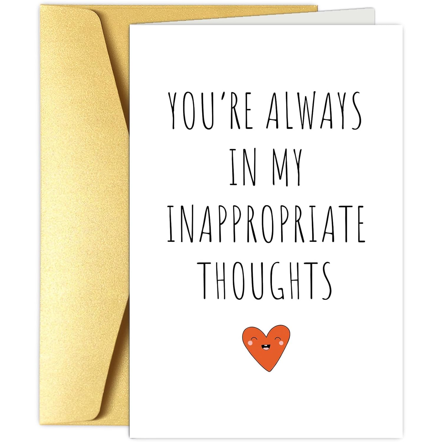 Funny Birthday Card For Boyfriend Girlfriend, Naughty Valentines Day Card For Him Her, You'Re Always In My Inappropriate Thoughts