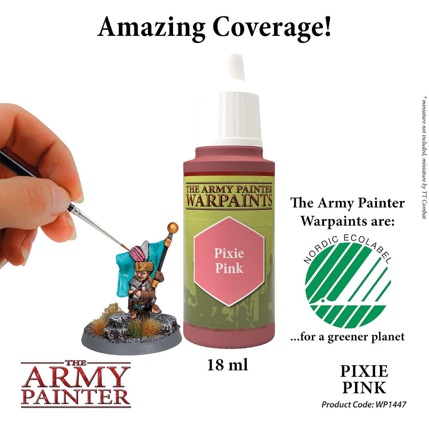 Warpaints Pixie Pink - Acrylic Non-Toxic Heavily Pigmented Water Based Paint For Tabletop Roleplaying, Boardgames, And Wargames Miniature Model Painting