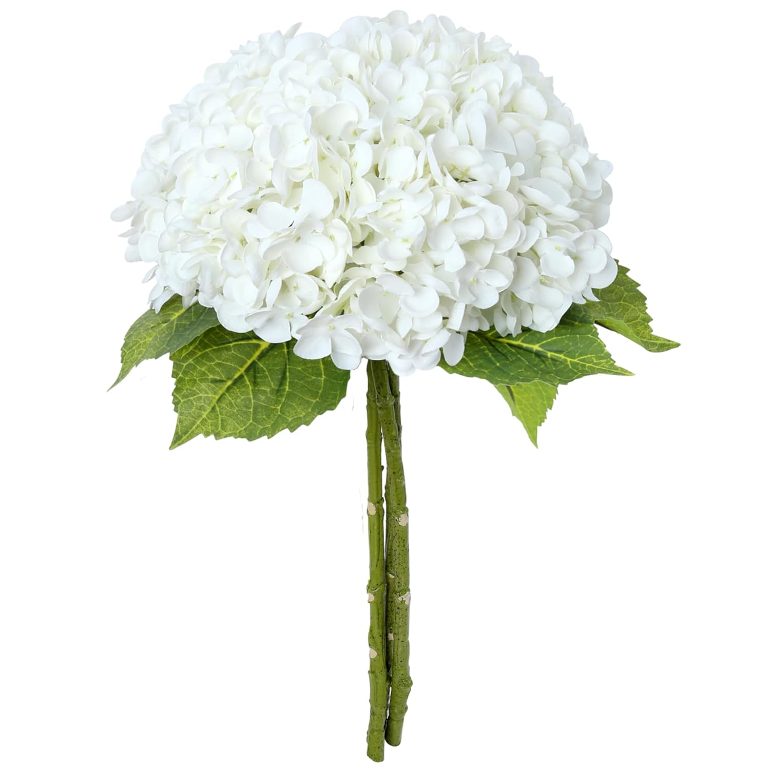 3Pcs 21 Inch White Hydrangea Artificial Flowers Fake Big Hydrangea Latex Faux Real Touch Hydrangea Flowers For Wedding Home Decor