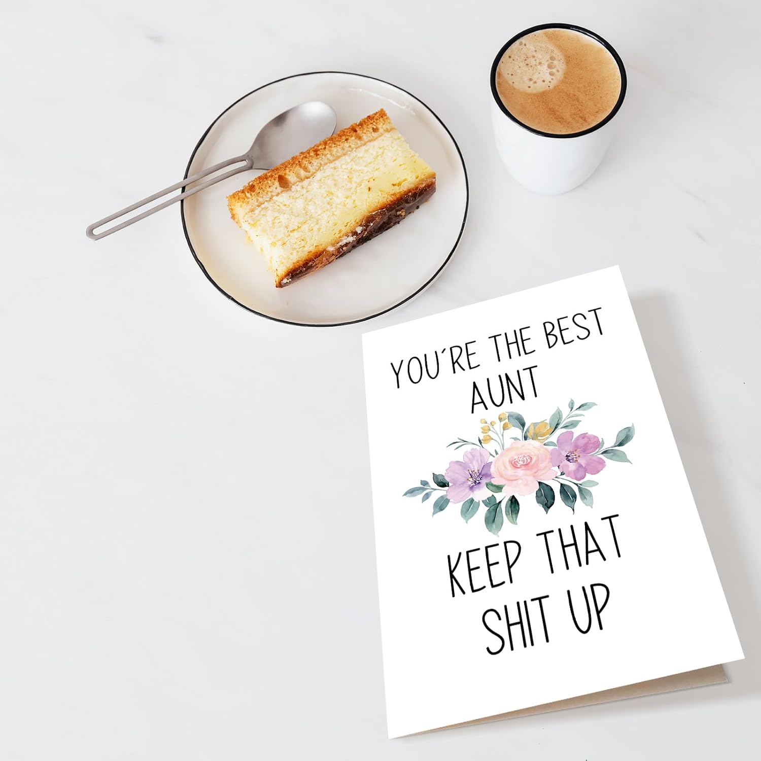 Funny Aunt Mother'S Day Card Gift, Mothers Day Card For Aunt Auntie, Aunt Birthday Card From Niece Nephew, Thinking Of You Aunt Card, You'Re The Best Aunt Card