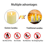 Flickering Flameless Candles, Battery Operated Candles With Remote And Timer, Last 1000+ Hours Battery Candle, 3D Wick, Real Wax Pillar Electric Led Candle, Wedding, Christmas Decor 3" X 4"