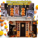 2 Pcs Scary Halloween Foil Pumpkin Balloons Large Orange Party Decorations Set