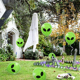 65-Pc Green Alien Balloon Set for Outer Space Party Décor